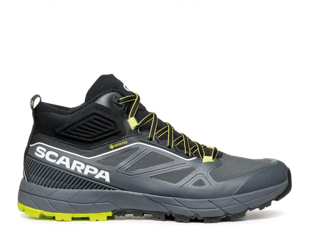 SCARPA BOOTS MEN'S RAPID MID GTX-Anthracite/Acid Lime